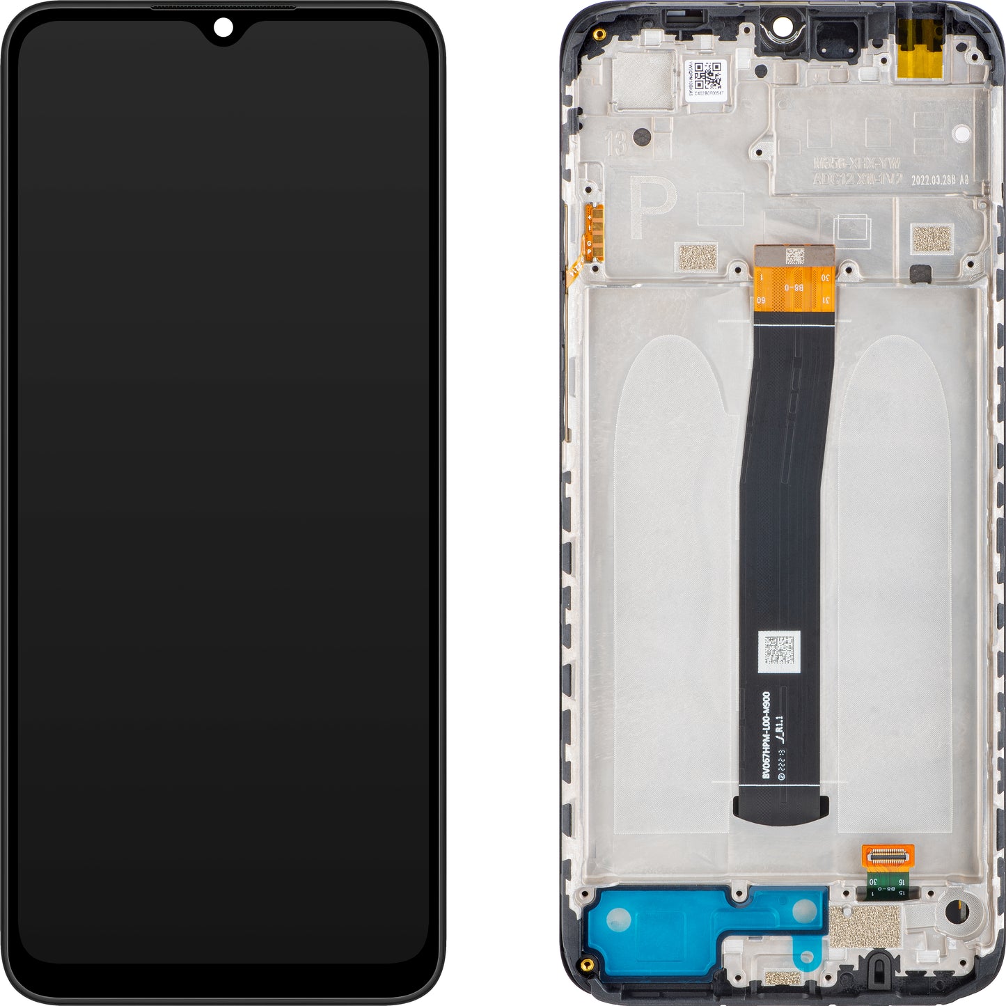 Érintőképernyős kijelző Xiaomi Poco C40, kerettel, fekete (Power Black), szervizcsomag 560001C3QP00