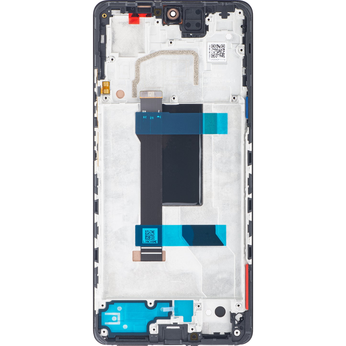 Xiaomi Redmi Note 12 Pro 5G érintőképernyős kijelző kerettel, fekete (Midnight Black), szervizcsomag 5600010M1600