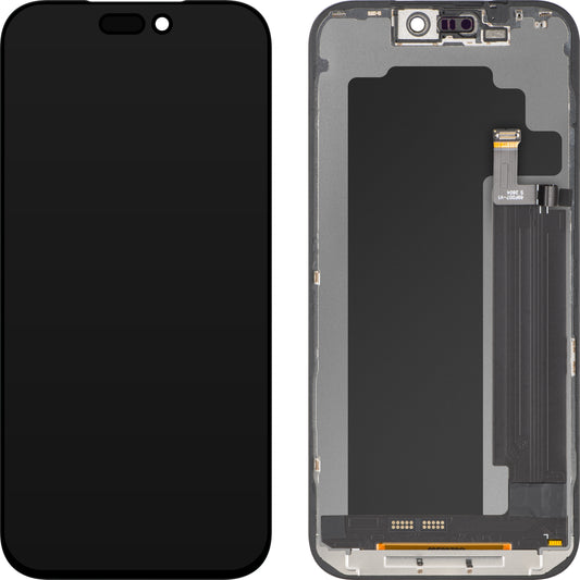 ZY érintőképernyős kijelző Apple iPhone 17 Pro Max-hoz, kerettel, mozgatható IC In-Cell LCD verzió, Fekete