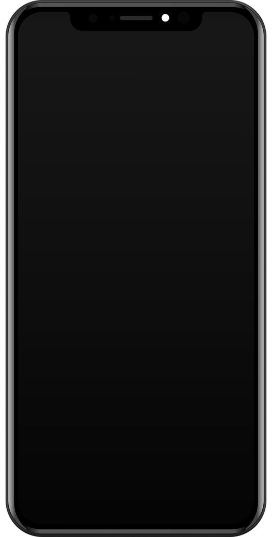 JK Érintőképernyő kijelző Apple iPhone XR készülékhez, kerettel, cellába épített LCD verzió, fekete