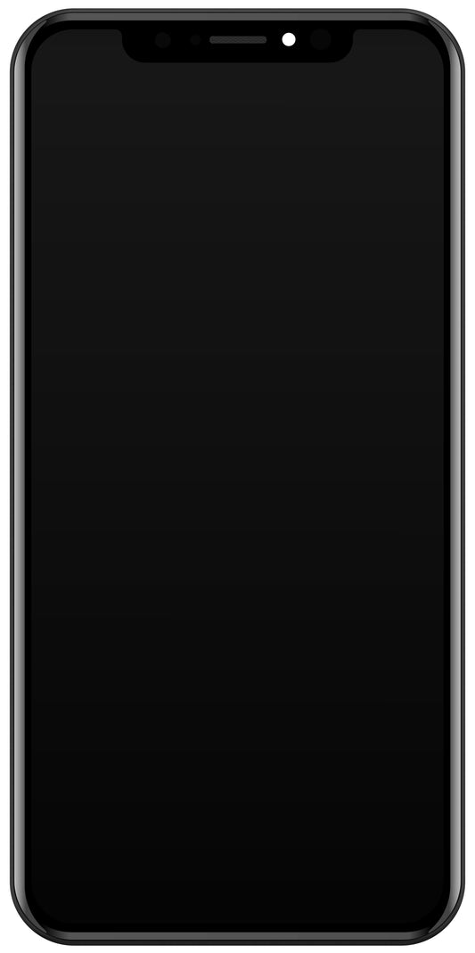 JK Érintőképernyő kijelző Apple iPhone X készülékhez, kerettel, In-Cell LCD verzió, Fekete