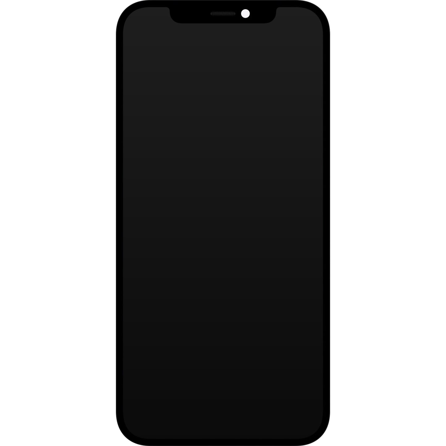 JK érintőképernyős kijelző Apple iPhone 12 / 12 Pro készülékhez, kerettel, mozgatható IC In-Cell LCD verzió, fekete