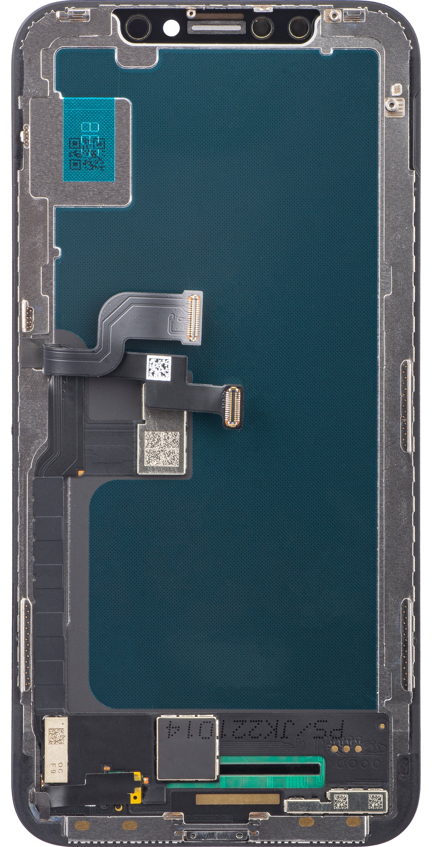 JK Érintőképernyő kijelző Apple iPhone X készülékhez, kerettel, In-Cell LCD verzió, Fekete