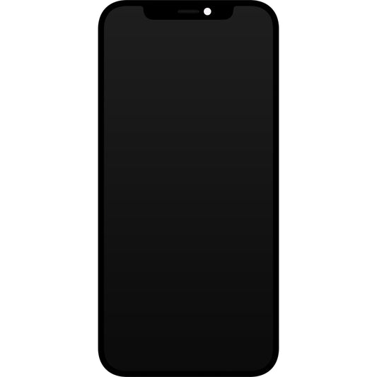 JK érintőképernyő kijelző Apple iPhone 12 Pro Max készülékhez, kerettel, cellába épített LCD verzió, fekete