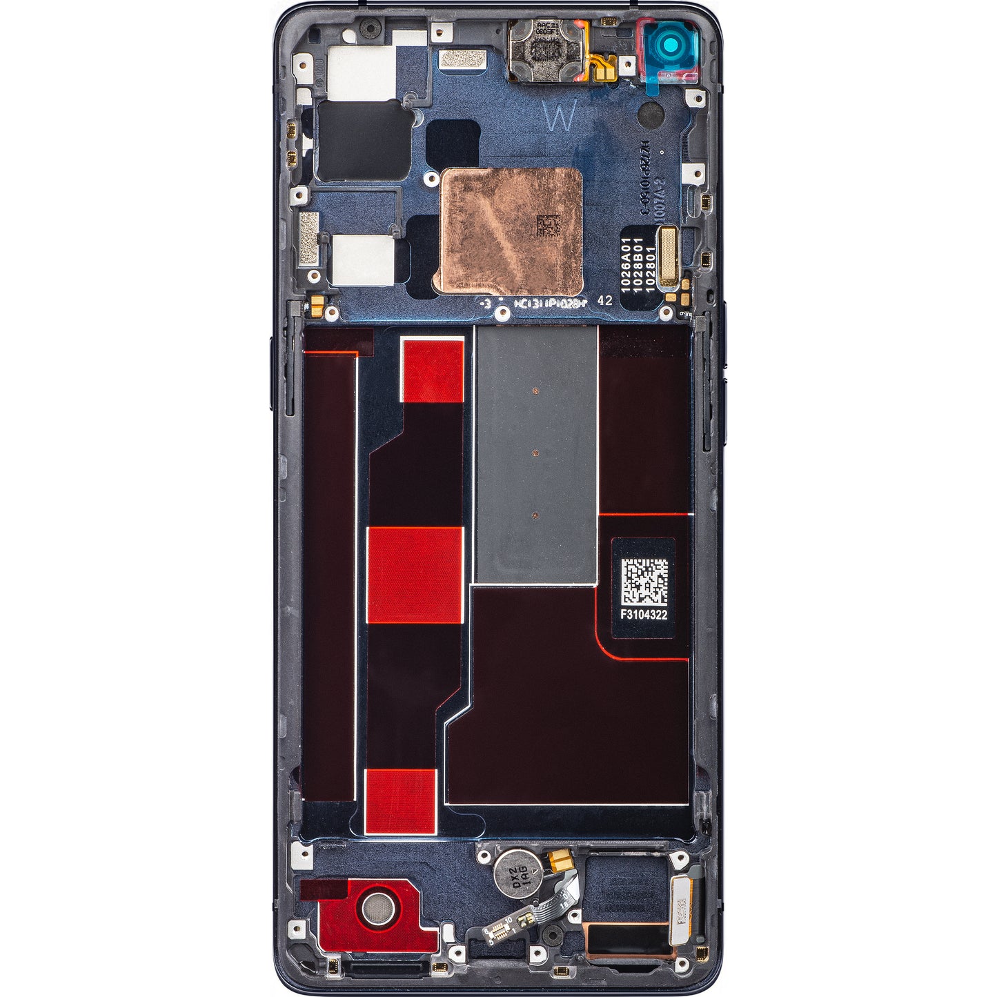 Oppo Find X2 Neo érintőképernyős kijelző, kerettel, Holdfény fekete, szervizcsomag 4904017