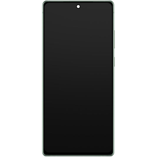 Érintőképernyős kijelző Samsung Galaxy Note 20 5G N981 / Note 20 N980, kerettel, zöld, szervizcsomag GH82-23495C