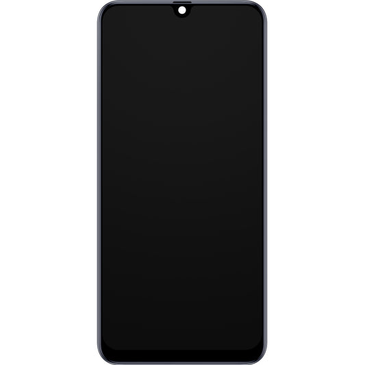 Érintőképernyős kijelző Samsung Galaxy M31 M315, kerettel, fekete, szervizcsomag GH82-22405A