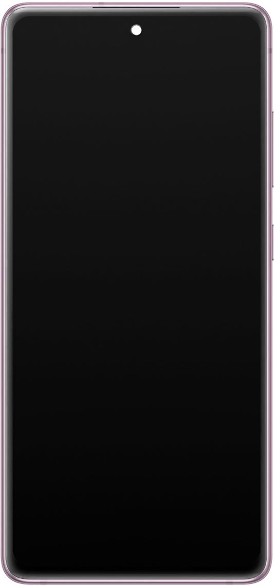 Érintőképernyős kijelző Samsung Galaxy S20 FE 5G G781, kerettel, lila, szervizcsomag GH82-24214C