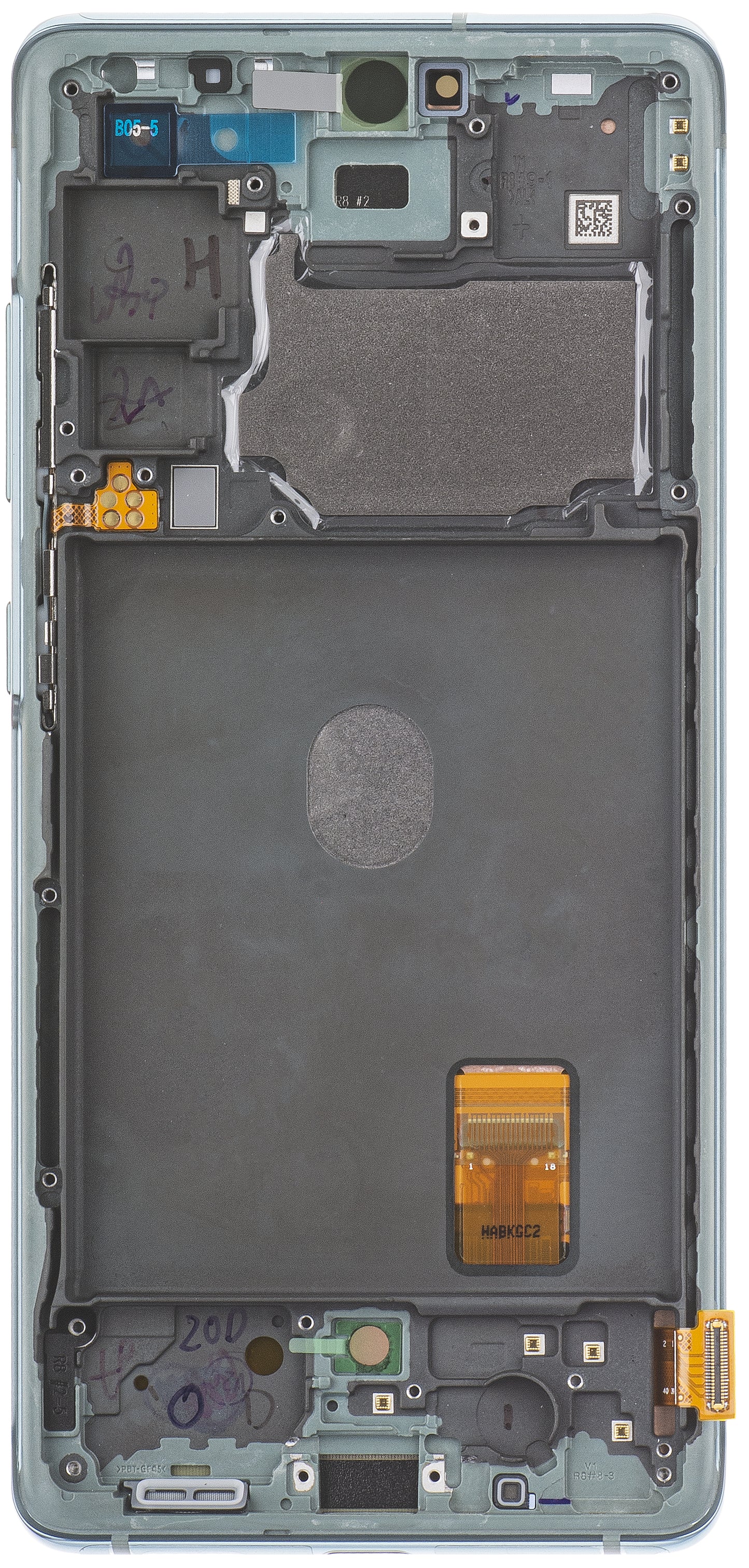 Samsung Galaxy Galaxy S20 FE G780 érintőképernyős kijelző kerettel, zöld (Cloud Mint), szervizcsomag GH82-24220D