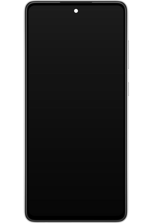 Samsung Galaxy A72 A725 / A72 5G A726 érintőképernyős kijelző, kerettel, fehér, szervizcsomag GH82-25460D