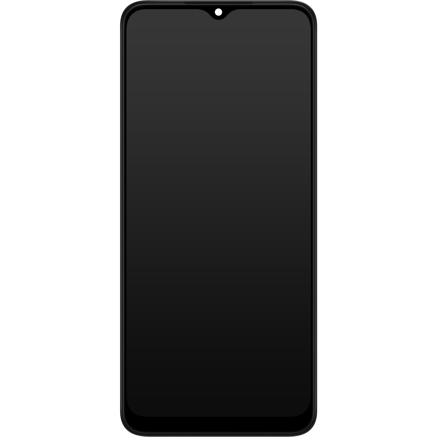 Érintőképernyős kijelző Samsung Galaxy A22 5G A226, kerettel, fekete, szervizcsomag GH81-20694A