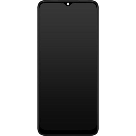 Érintőképernyős kijelző Samsung Galaxy A22 5G A226, kerettel, fekete, szervizcsomag GH81-20694A