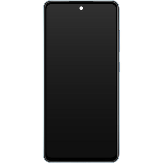 Érintőképernyős kijelző Samsung Galaxy A52 5G A526 / A52 A525, kerettel, kék, szervizcsomag GH82-25524B