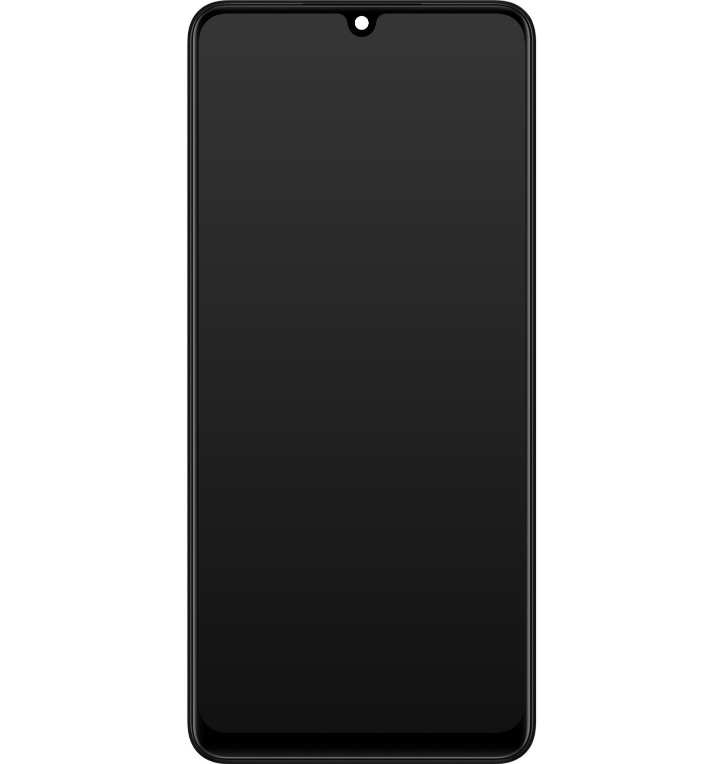 Samsung Galaxy Galaxy A22 A225 érintőképernyős kijelző kerettel, fekete, szervizcsomag GH82-25944A