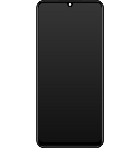 Samsung Galaxy Galaxy A22 A225 érintőképernyős kijelző kerettel, fekete, szervizcsomag GH82-25944A