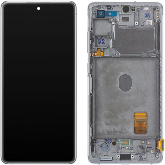 Érintőképernyős kijelző Samsung Galaxy S20 FE G780, kerettel, fehér, szervizcsomag GH82-24220B