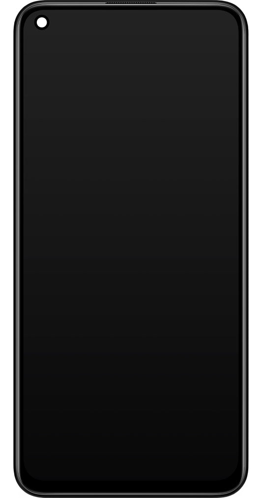 Érintőképernyős kijelző Xiaomi Redmi Note 9 5G / Redmi Note 9T 5G, kerettel, fekete, szervizcsomag 5600030J2200
