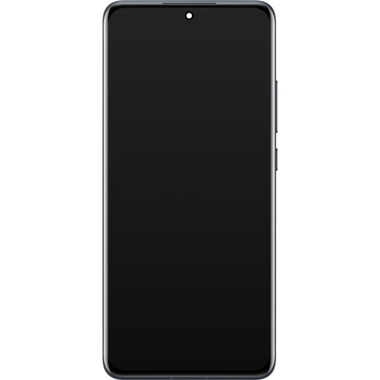 Xiaomi 12S / 12X / 12 érintőképernyős kijelző, kerettel, fekete, szervizcsomag 56000300300L300