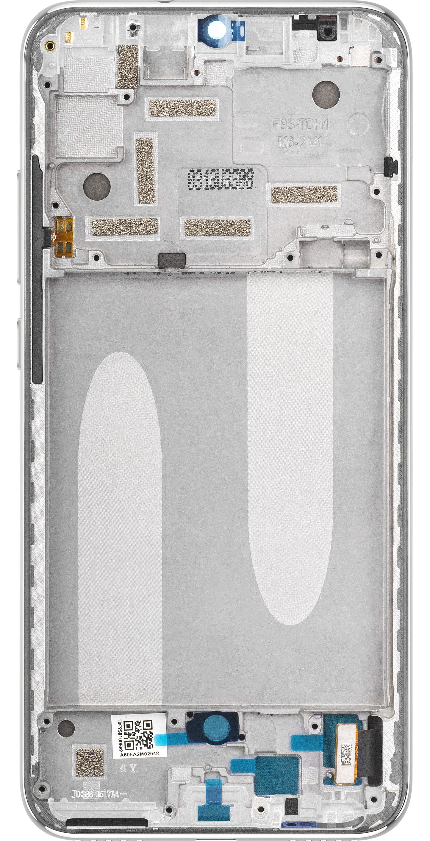 Xiaomi Mi A3 érintőképernyős kijelző, kerettel, szürke, szervizcsomag 56031000909090B6