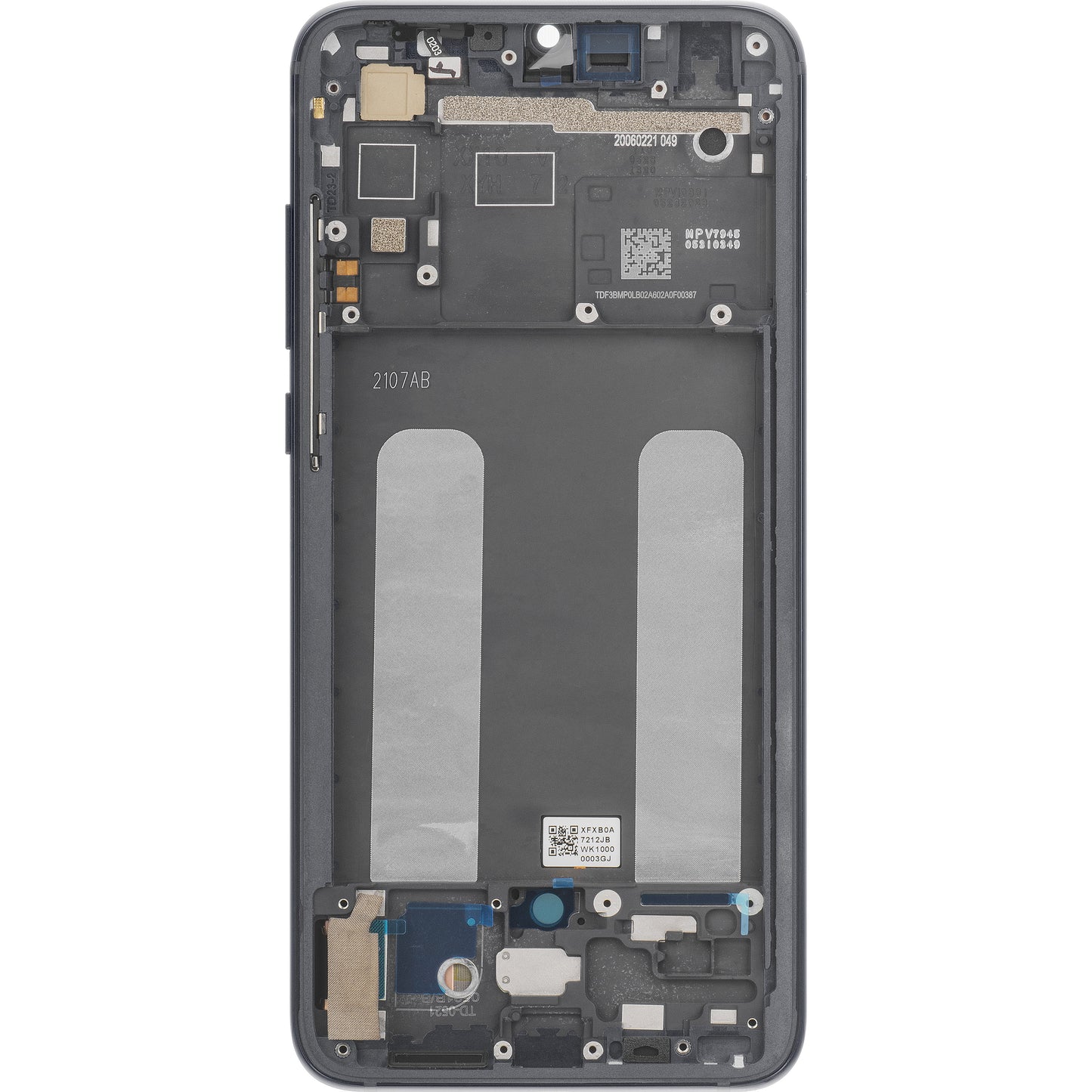 Display és érintőképernyő Xiaomi Mi 9 Lite, kerettel, szürke, Service Pack 560610118033