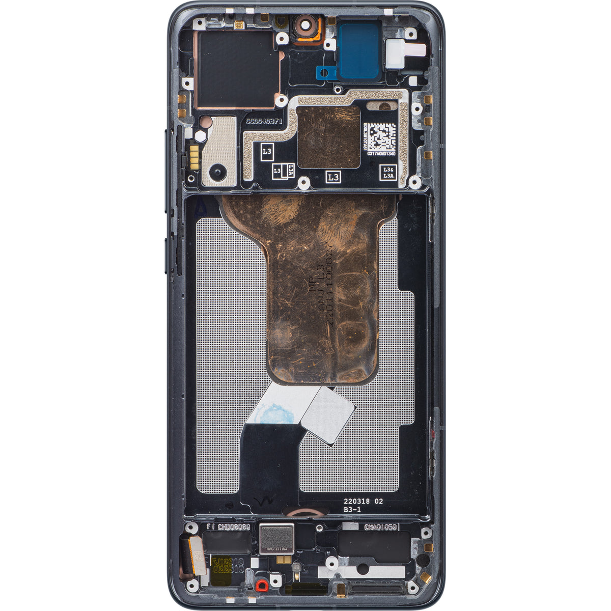 Xiaomi 12S / 12X / 12 kijelző érintőképernyővel, kerettel, szürke, Service Pack 5600030L3A00