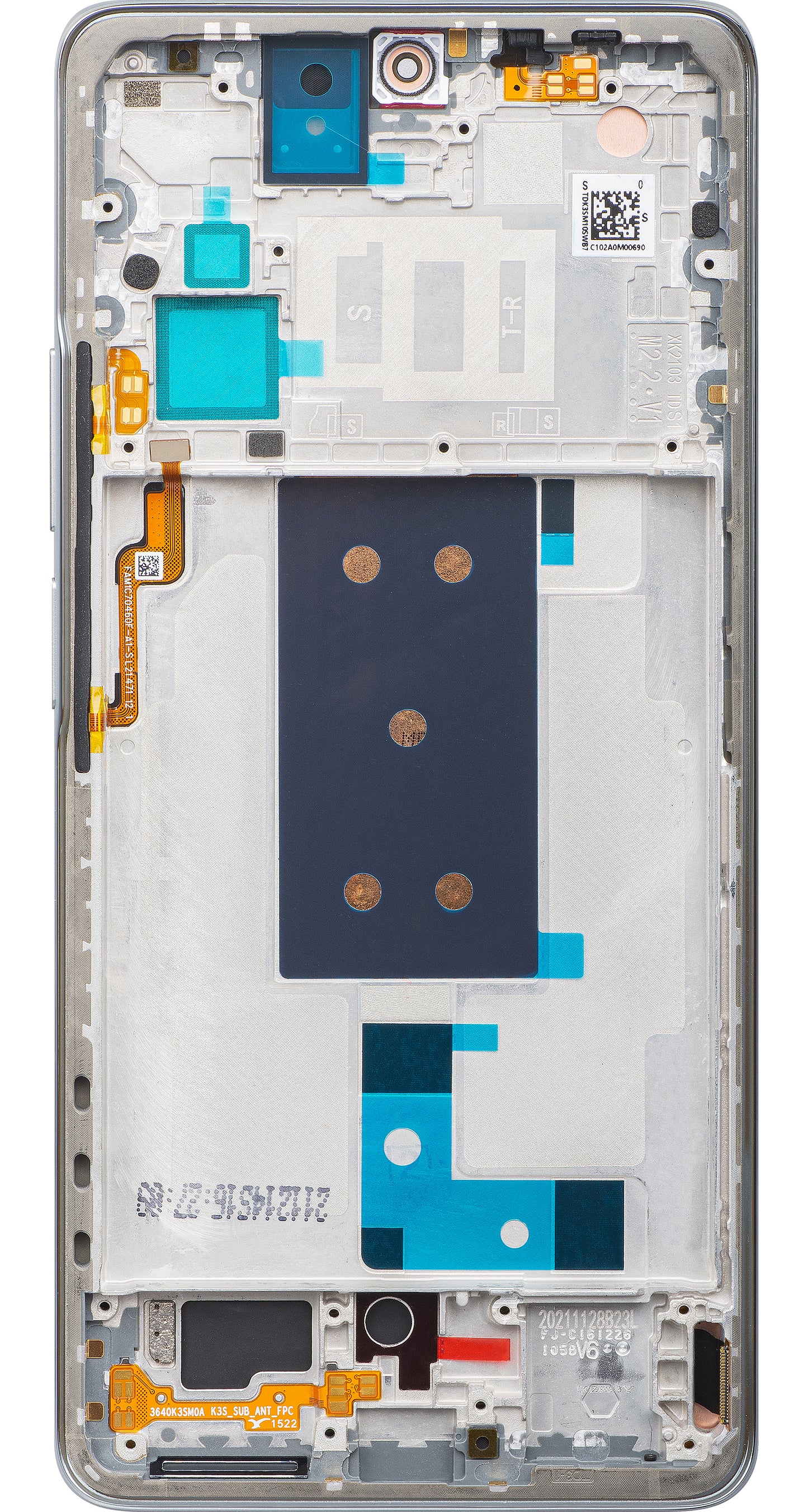 Xiaomi 11T érintőképernyős kijelző, kerettel, ezüst, szervizcsomag 560003K11R00