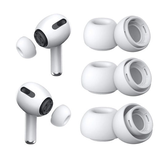 Techsuit ET1 füldugók Apple AirPods Pro sorozathoz, 3 darabos készlet, Fehér