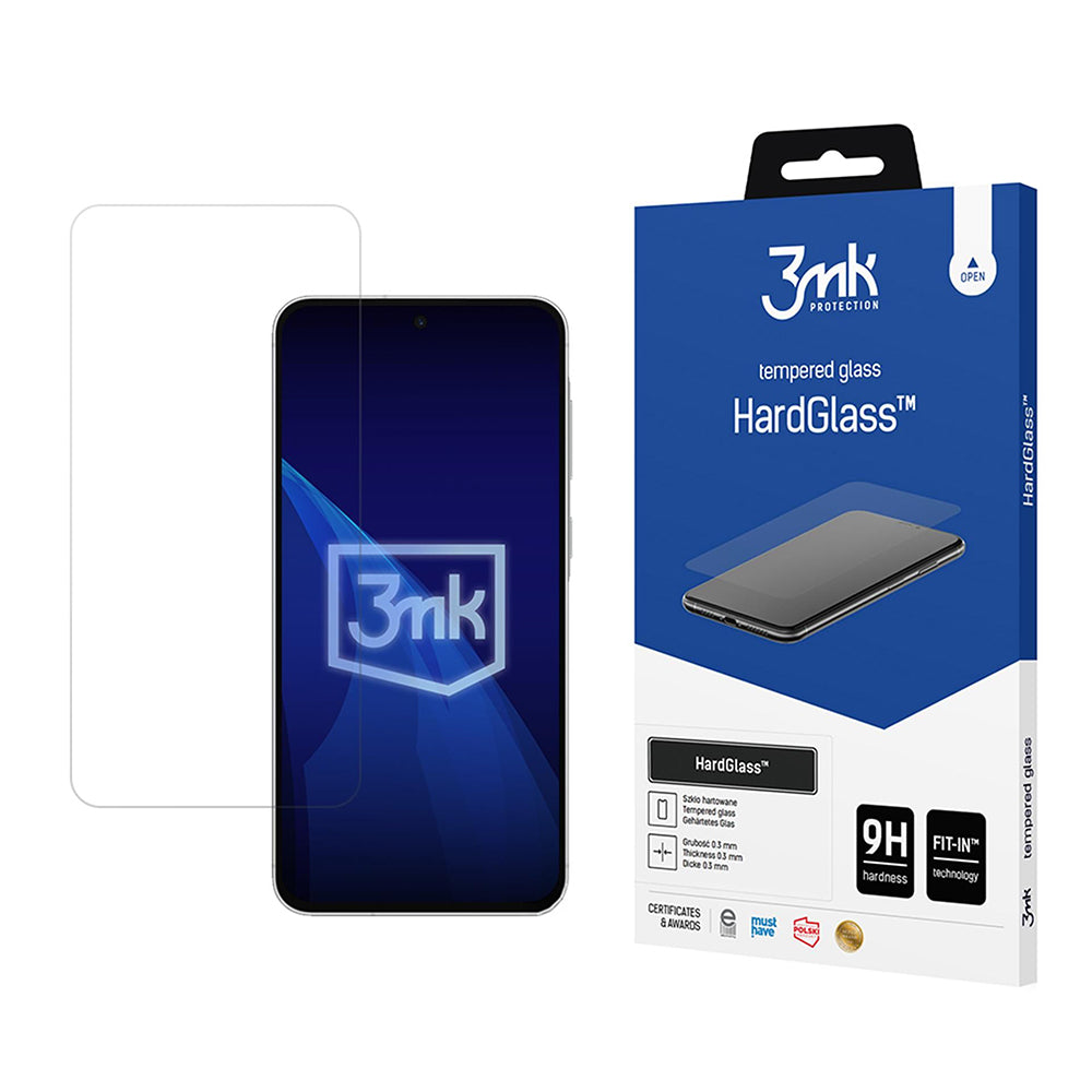 3MK HardGlass képernyővédő fólia Samsung Galaxy A57 5G-hez, Edzett üveg, Teljes ragasztóval