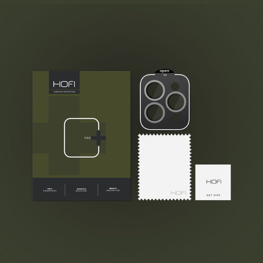 HOFI CamRing PRO+ kamera hátlapi védőfólia Apple iPhone 15 Pro Max / 15 Pro készülékhez, üvegvédelemmel