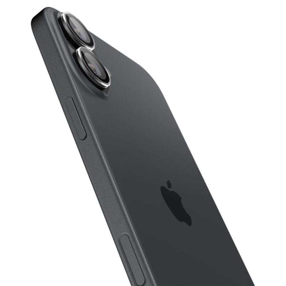 Spigen EZ FIT hátlapi kamera védőfólia Apple iPhone 16 Plus / 16, üvegvédelem, 2 darabos készlet, átlátszó AGL07921