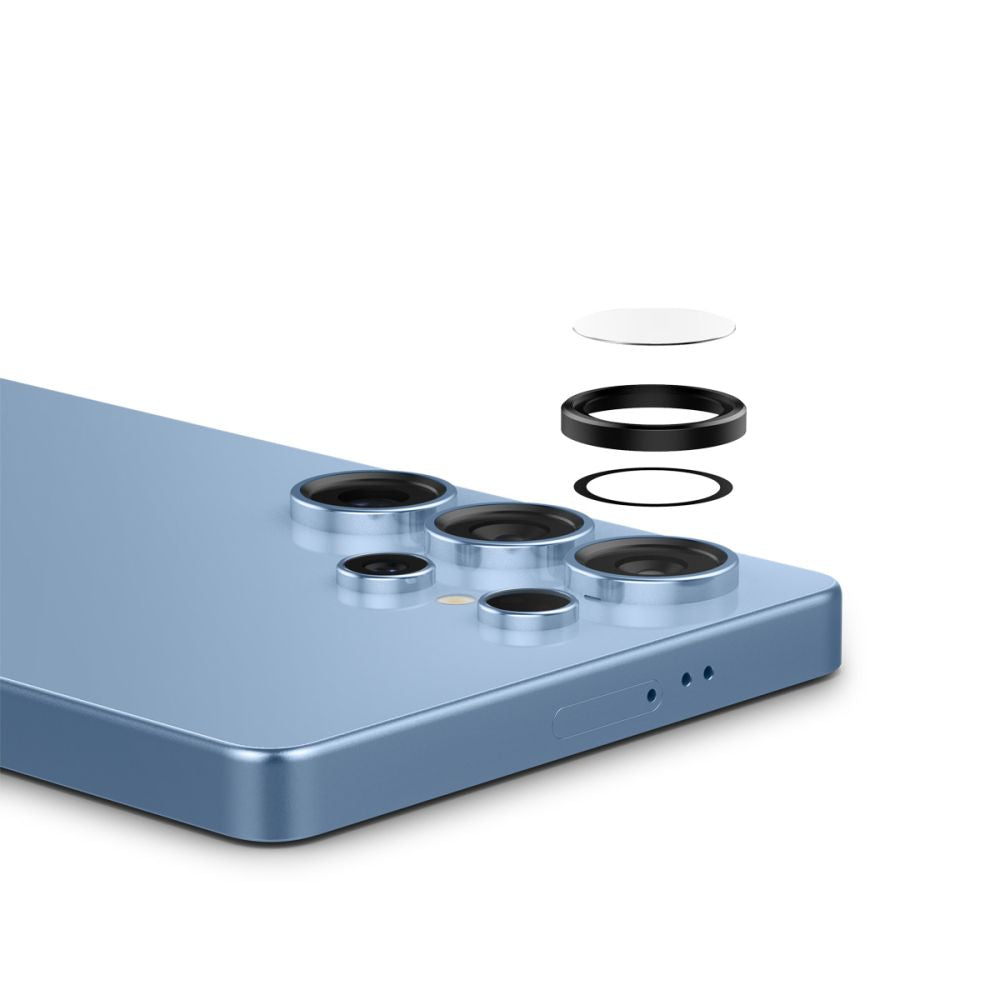 Hátsó kamera védőfólia Spigen GlastR EZ FIT Optik Pro HD Samsung Galaxy S25 Ultra S938-hez, Edzett üveg, 2 darabos készlet, Fekete