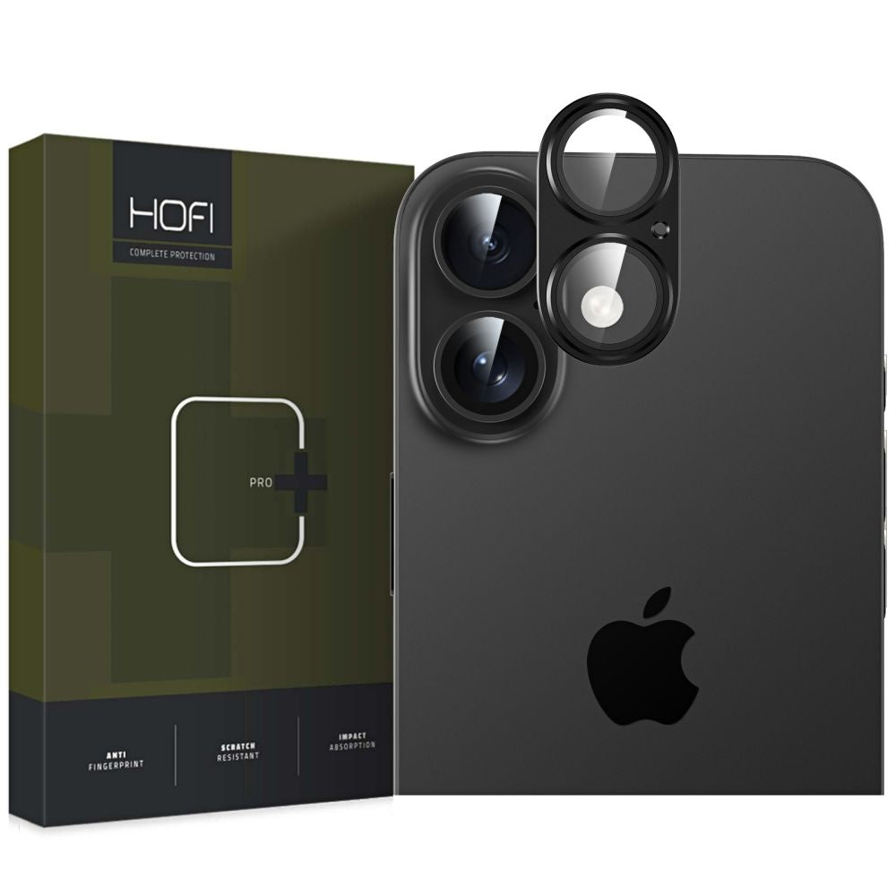 HOFI FullCam hátsó kamera védőfólia Apple iPhone 16 Plus / 16 készülékhez, Edzett üveg, Fekete