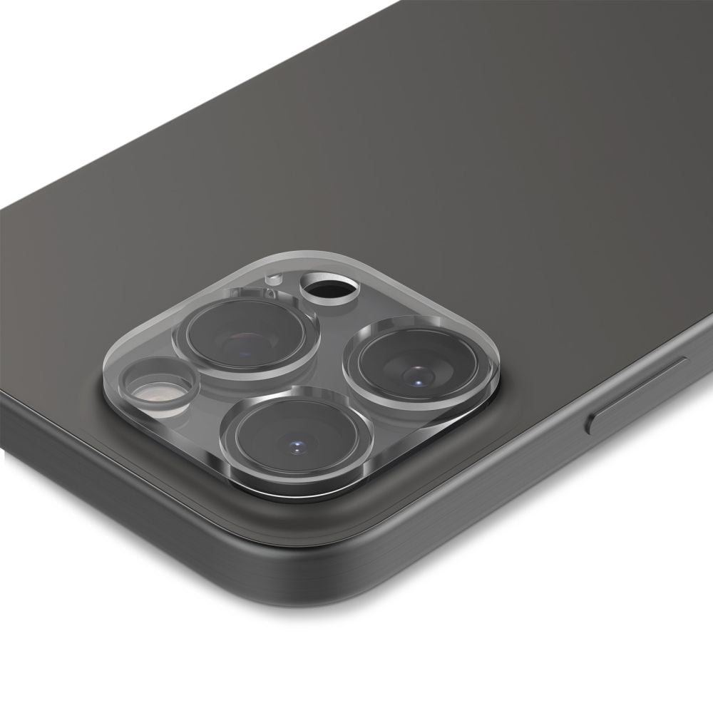 Spigen GlastR Optik hátsó kamera védőfólia Apple iPhone 16 Pro Max-hez, Edzett üveg, 2 darabos készlet, Átlátszó AGL05761