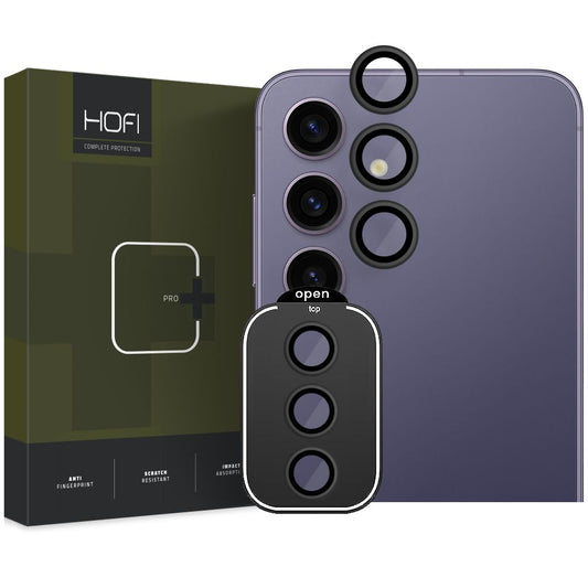 Védőfólia Kamera hátlap Kamera hátlap HOFI CamRing PRO+ a Samsung Galaxy S24+ S926-hoz, üvegvédelem, Fekete