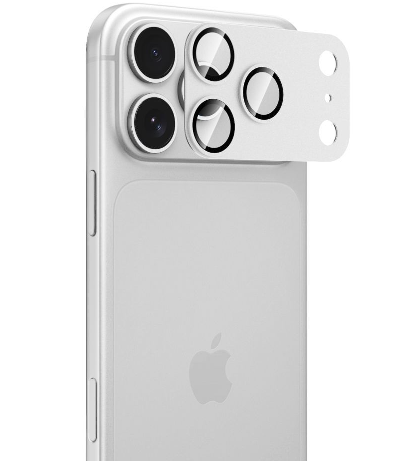 Tech-Protect CamFull Fit+ hátlapi kamera védőfólia Apple iPhone 18 Pro-hoz, edzett üveg, ezüst