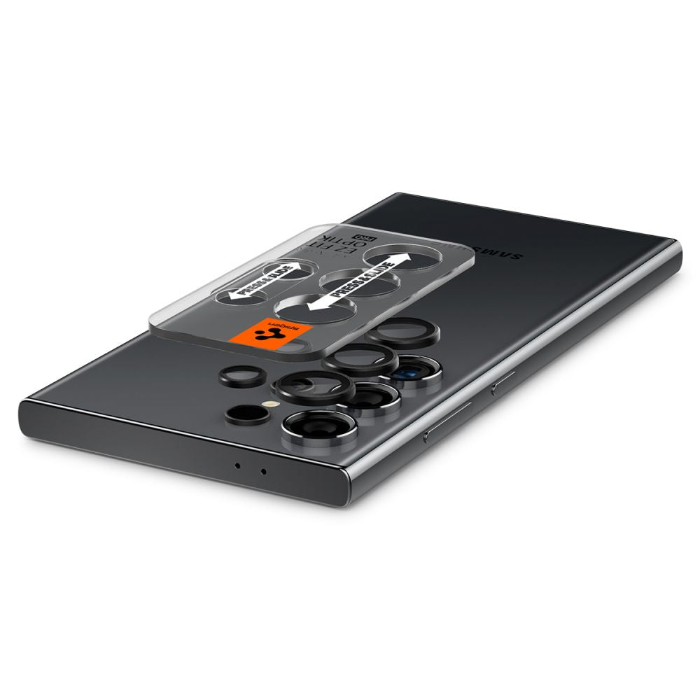 Spigen EZ FIT hátlapi kamera védőfólia Samsung Galaxy S24 Ultra S928-hoz, üvegvédelem, 2 db-os készlet