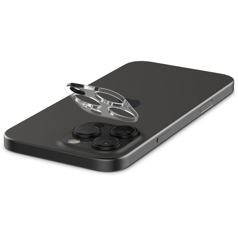 Spigen GlastR Optik hátsó kamera védőfólia Apple iPhone 16 Pro Max-hez, Edzett üveg, 2 darabos készlet, Átlátszó AGL05761