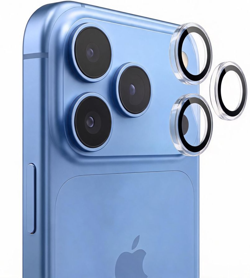 Tech-Protect CamRing Fit+ hátlapi kamera védőfólia Apple iPhone 18 Pro / 18 Pro Max készülékhez, edzett üveg, átlátszó
