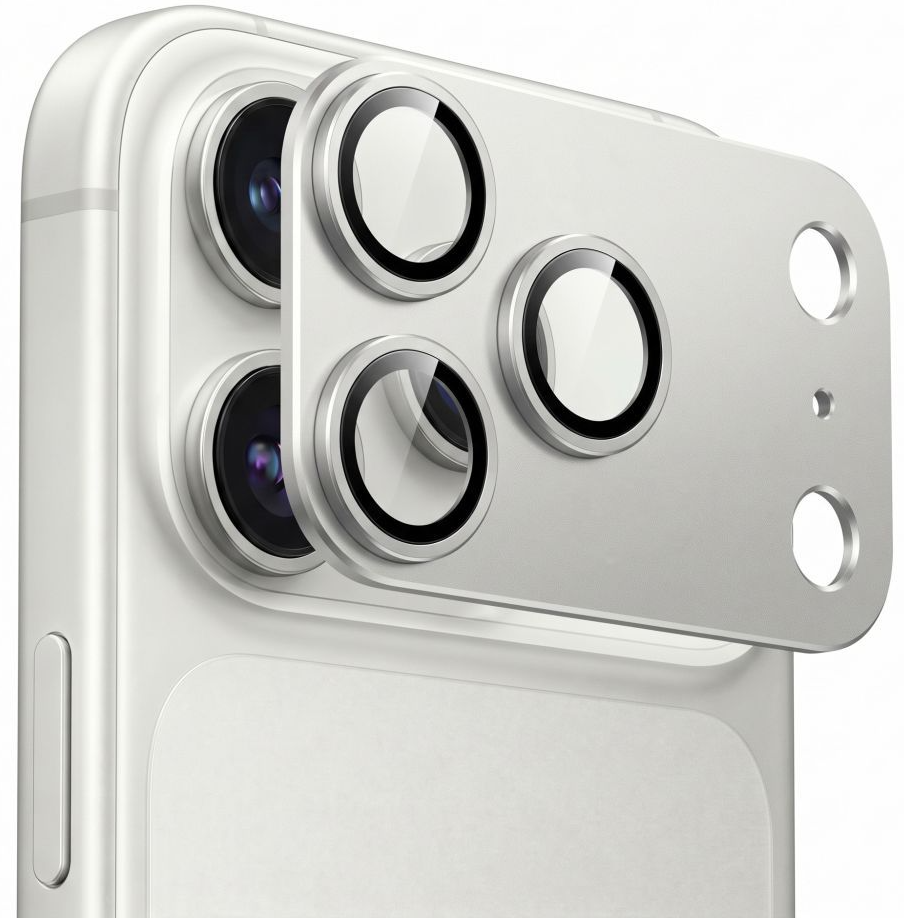 Tech-Protect CamFull Fit+ hátlapi kamera védőfólia Apple iPhone 18 Pro-hoz, edzett üveg, ezüst
