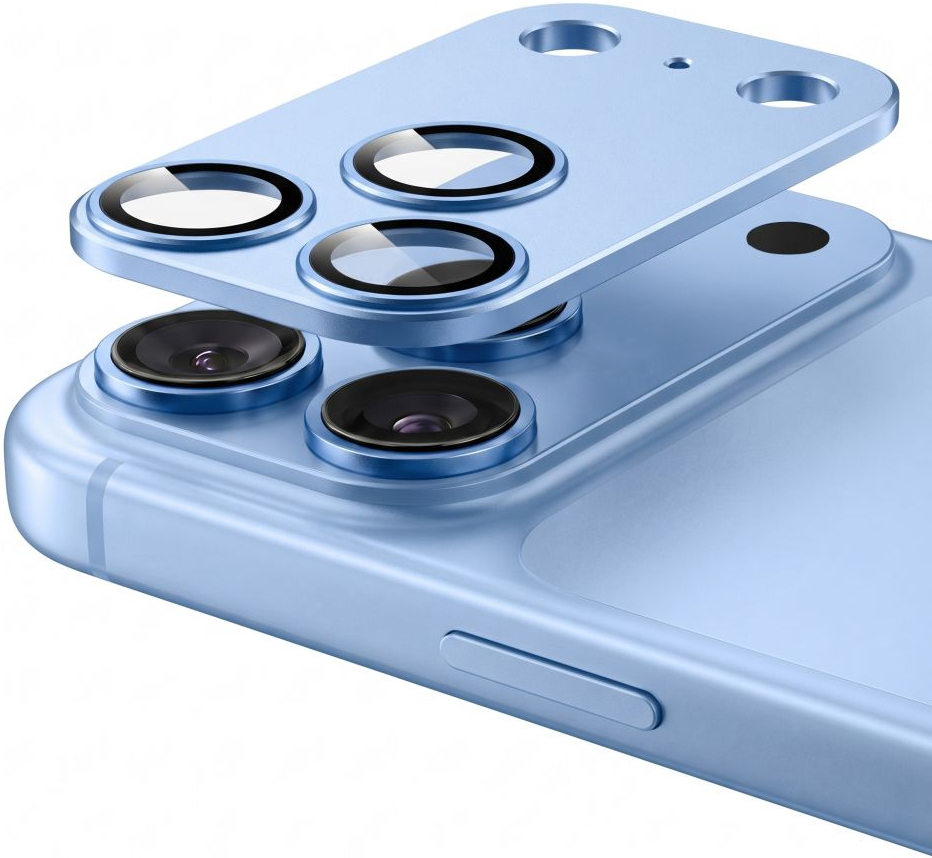 Tech-Protect CamFull Fit+ hátlapi kameravédő fólia Apple iPhone 18 Pro Max készülékhez, edzett üveg, világoskék