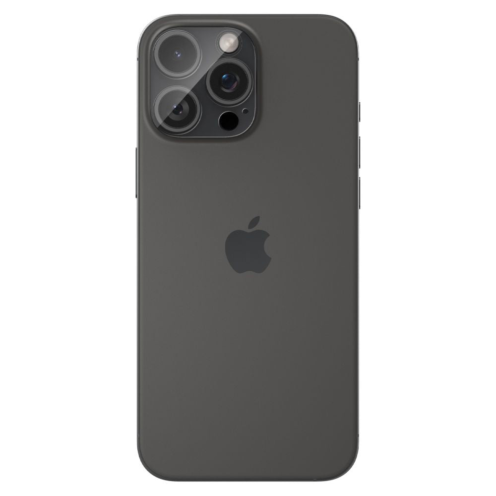 Spigen GlastR Optik hátsó kamera védőfólia Apple iPhone 16 Pro Max-hez, Edzett üveg, 2 darabos készlet, Átlátszó AGL05761
