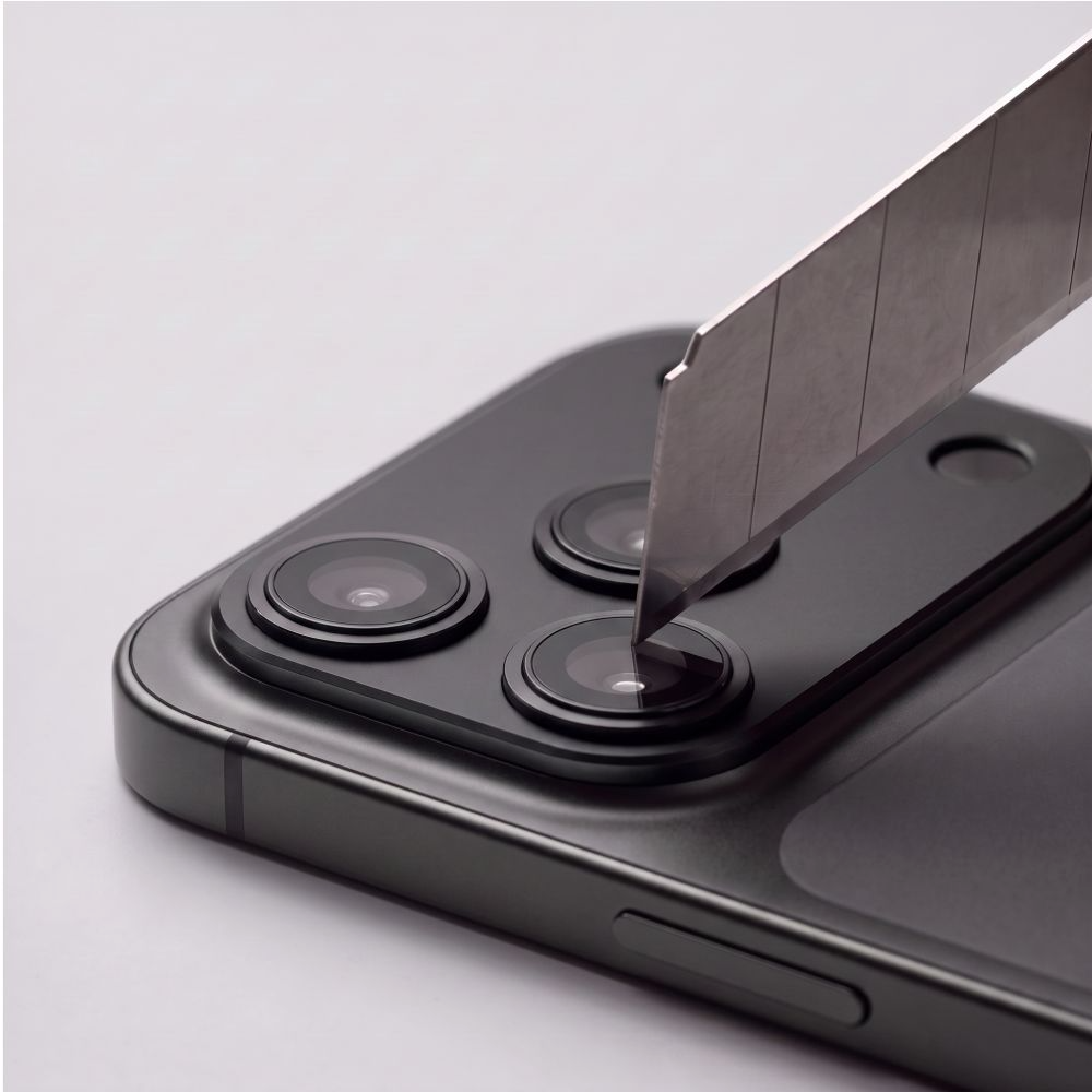 Tech-Protect CamFull Fit+ hátlapi kamera védőfólia Apple iPhone 18 Pro-hoz, edzett üveg, fekete
