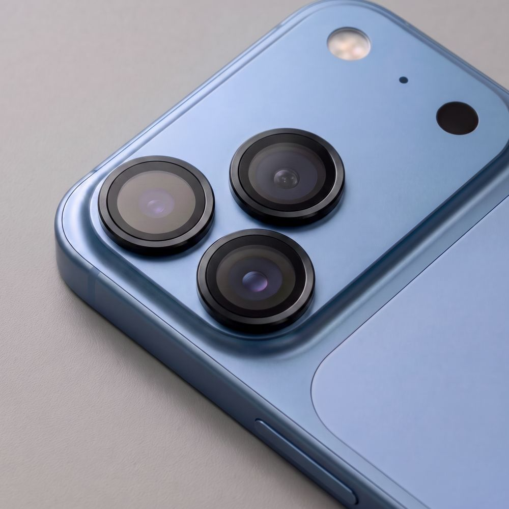 Tech-Protect CamRing Fit+ hátlapi kamera védőfólia Apple iPhone 18 Pro / 18 Pro Max készülékhez, edzett üveg, fekete