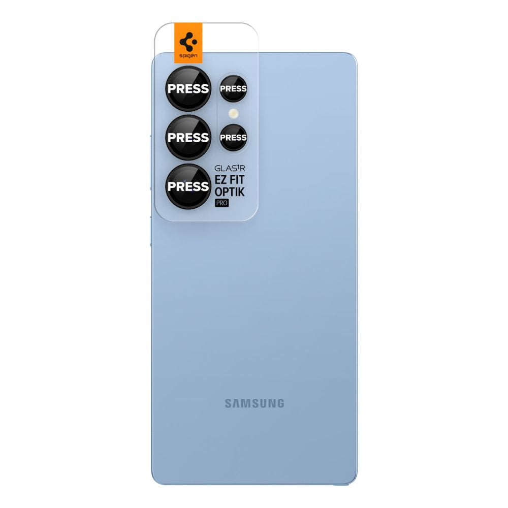Hátsó kamera védőfólia Spigen GlastR EZ FIT Optik Pro HD Samsung Galaxy S25 Ultra S938-hez, Edzett üveg, 2 darabos készlet, Fekete