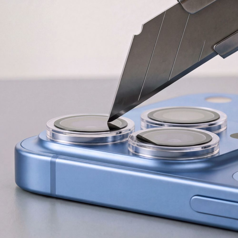 Tech-Protect CamRing Fit+ hátlapi kamera védőfólia Apple iPhone 18 Pro / 18 Pro Max készülékhez, edzett üveg, átlátszó