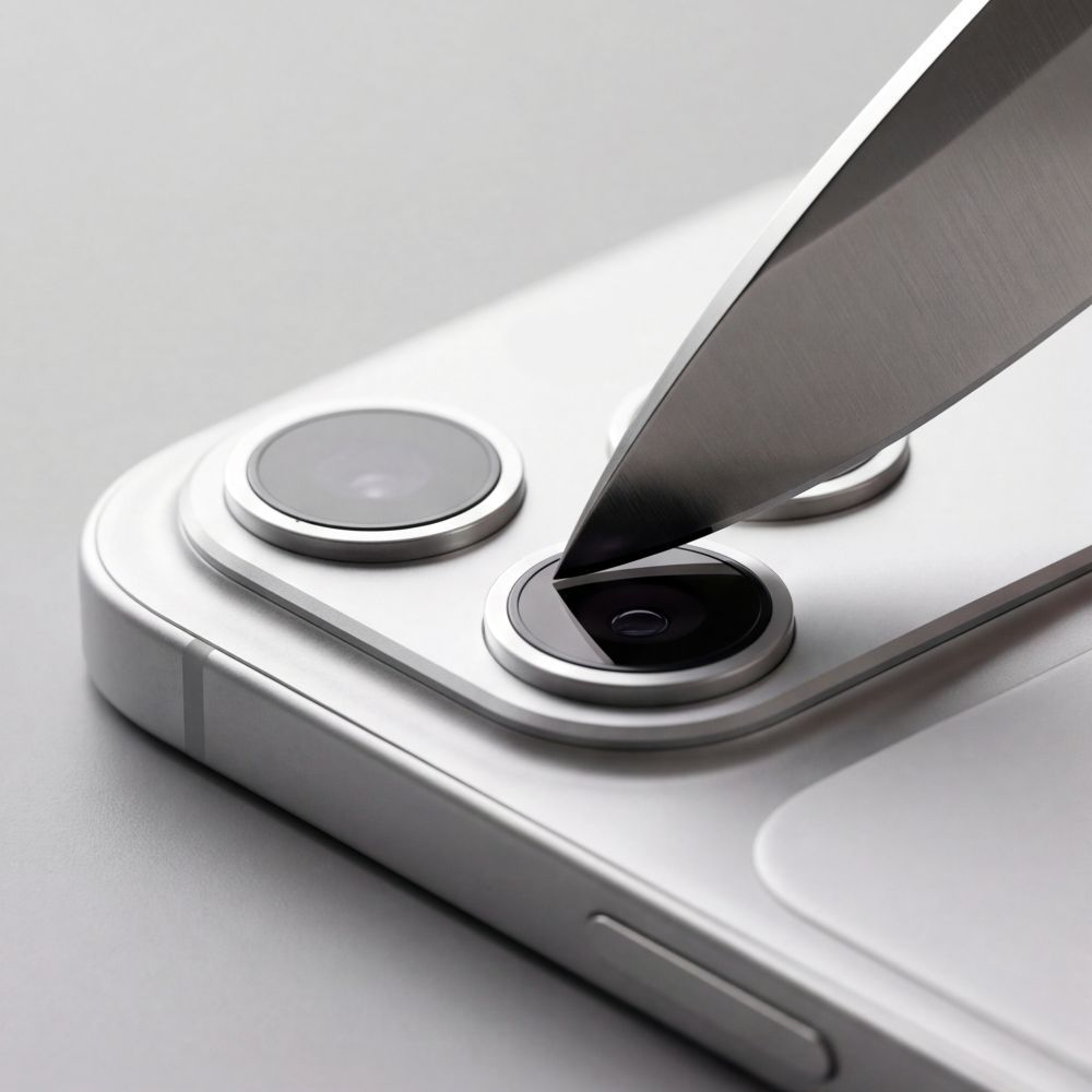 Tech-Protect CamFull Fit+ hátlapi kamera védőfólia Apple iPhone 18 Pro-hoz, edzett üveg, ezüst