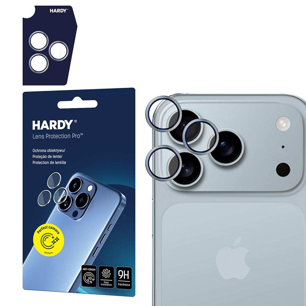 Back Camera Protective Film 3MK Hardy Protection Pro for Apple iPhone 17 Pro Max / 17 Pro, Tempered Glass, Beige