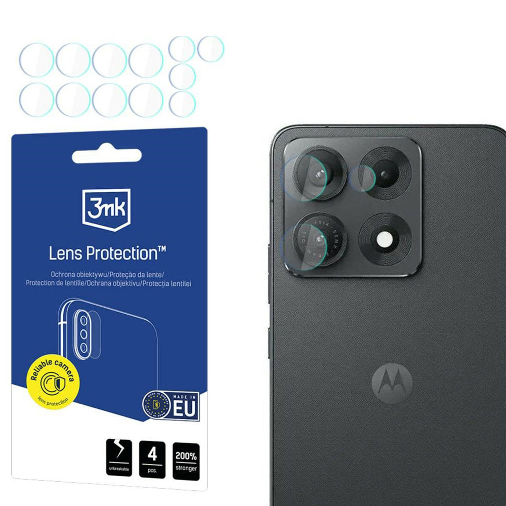 3MK Protection hátlapi kamera védőfólia Motorola Edge 70 Max készülékhez, edzett üveg, 4 darabos készlet, átlátszó