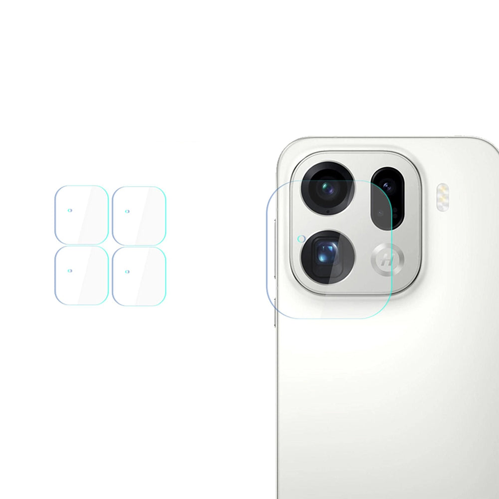 Hátsó kamera védőfólia 3MK Protection Oppo Find X9 Pro-hoz, Edzett üveg, 4 darabos készlet, Átlátszó