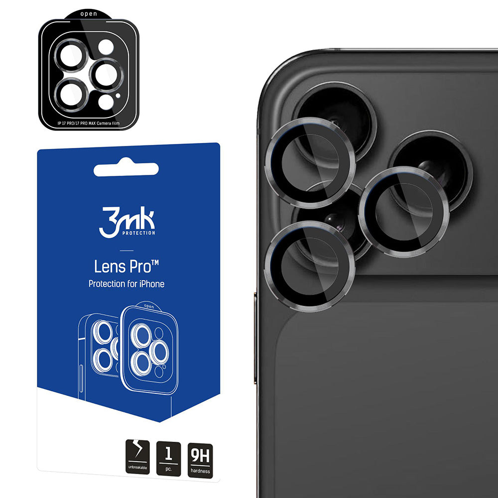 Hátsó kamera védőfólia 3MK Protection Pro Apple iPhone 17 Pro Max / 17 Pro készülékhez, Edzett üveg, Bézs